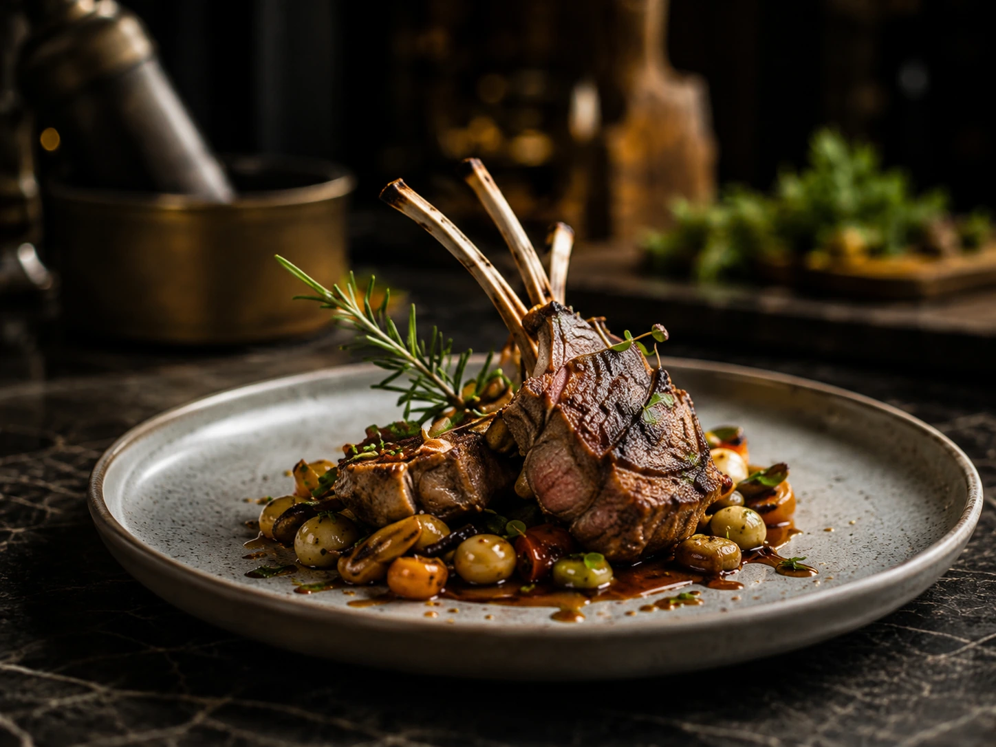 Gourmet lamb dish
